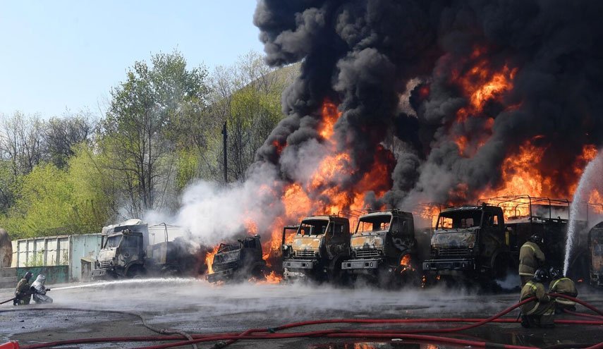 مسيرة أوكرانية تهاجم مستودع نفط في مقاطعة بريانسك الروسية