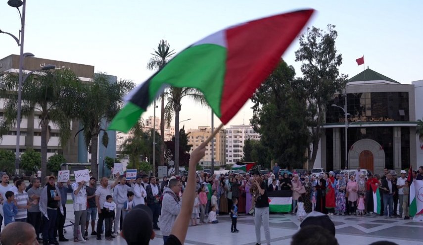وقفة احتجاجية في المغرب تضامناً مع فلسطين وتنديداً بالتطبيع