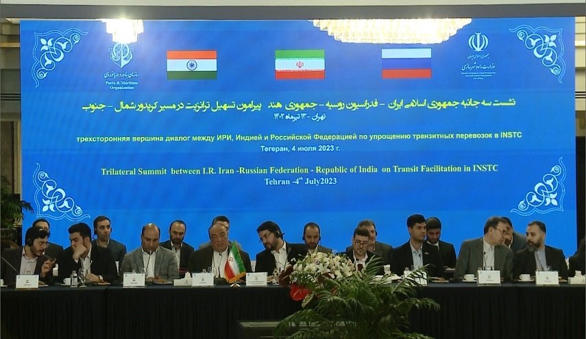 إجتماع ثلاثي إيراني روسي هندي لتطوير ممر النقل الدولي شمال - جنوب + فيديو