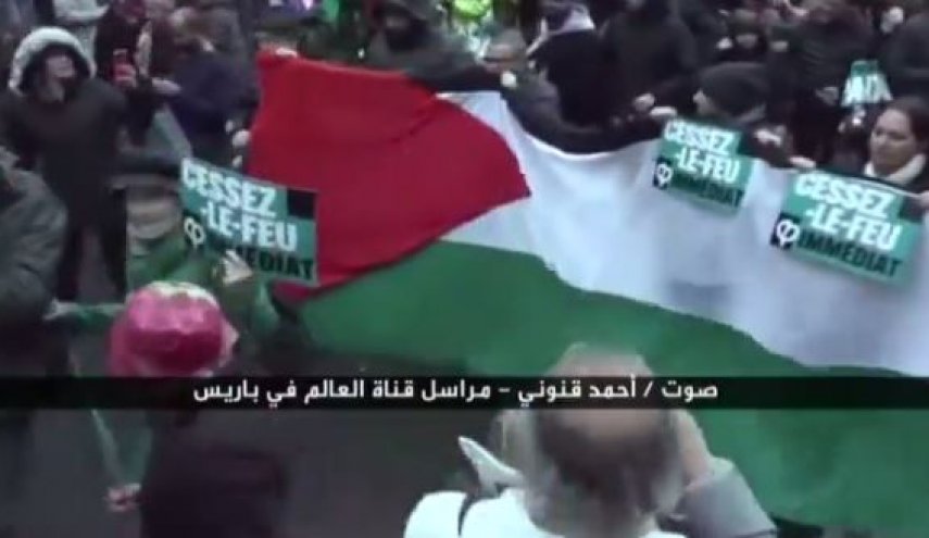 الأضخم في باريس.. الآلاف يتظاهرون دعما لغزة +فيديو