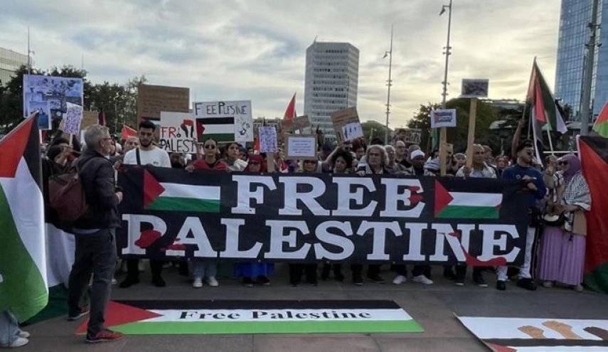 بالفيديو.. تظاهرات حاشدة في جنيف دعما لغزة