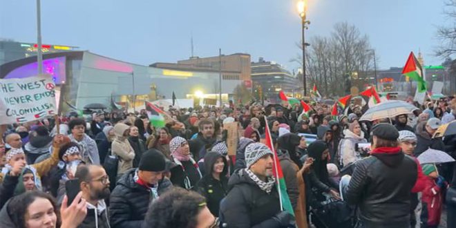 المدن الأوروبية تشهد خروج آلاف المتظاهرين تضامناً مع الشعب الفلسطيني