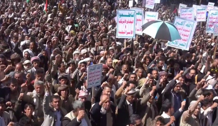 اليمنيون يطالبون أحرار العالم بالتحرك الجاد لوقف الجرائم الاسرائيلية