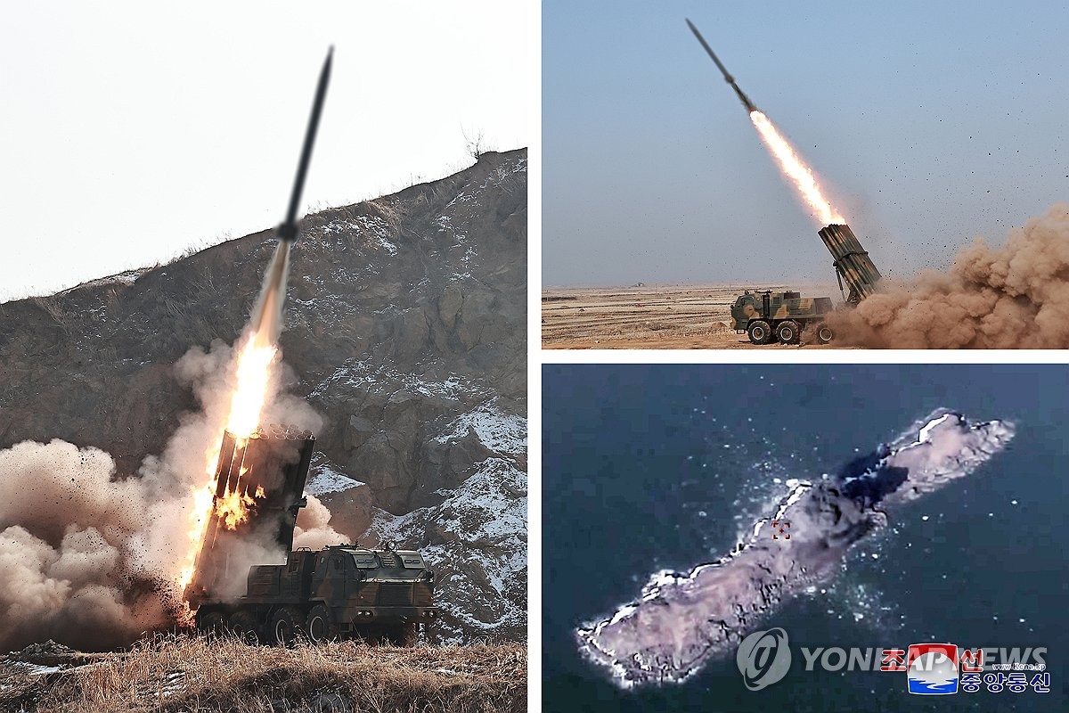 كوريا الشمالية تقول إنها طورت حديثا قذائف لقاذفات صواريخ متعددة