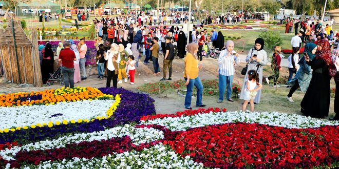 الجناح السوري في مهرجان بغداد الدولي للزهور يشهد إقبالاً لافتاً – S A N A