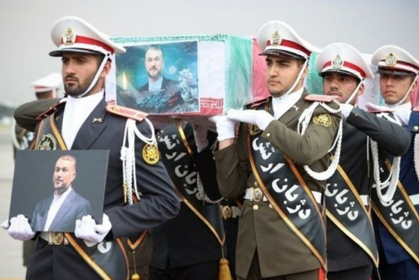 مراسم تشييع جثمان الشهيد امير عبد اللهيان في طهران