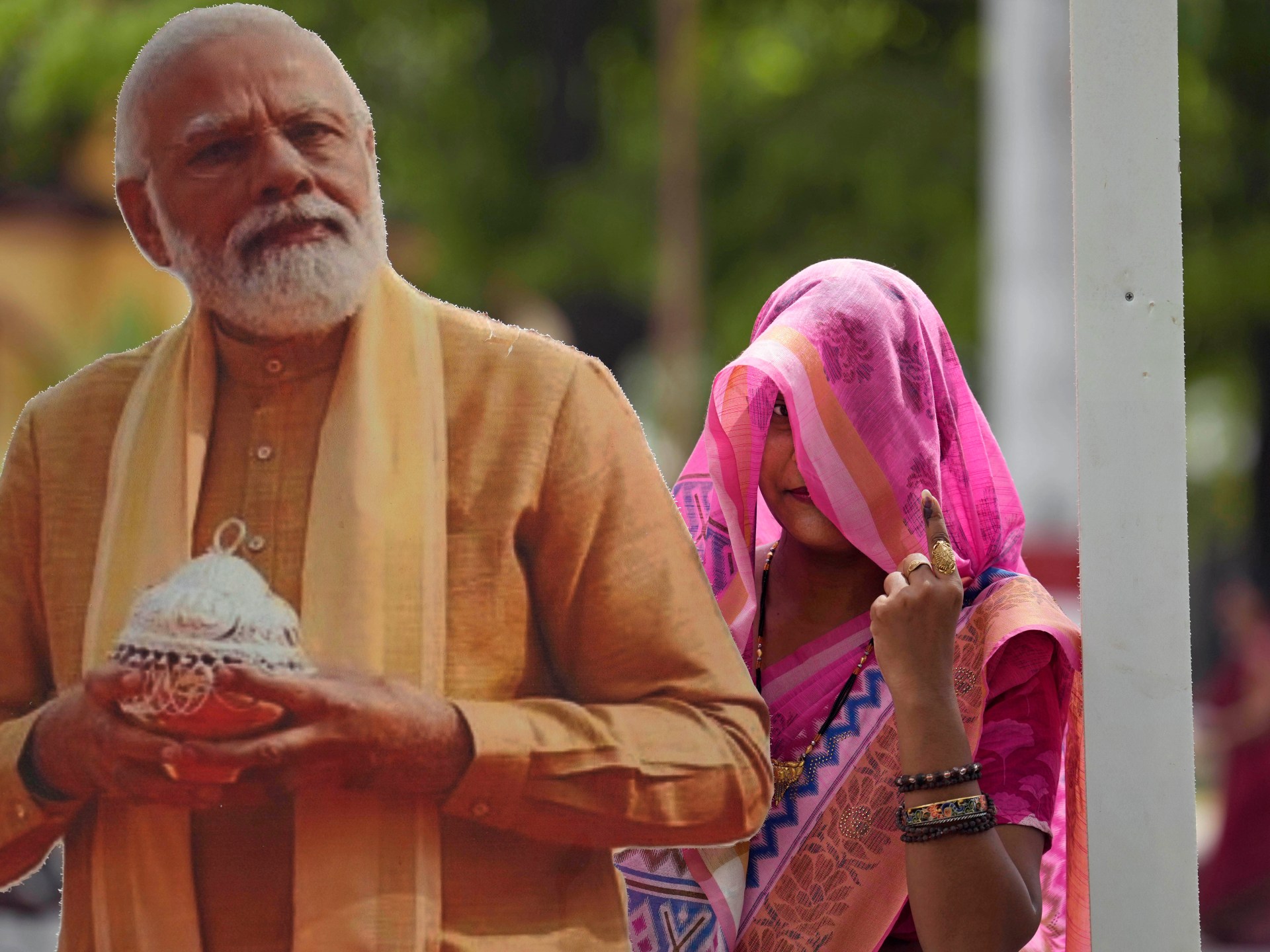 تتوقع استطلاعات الرأي في الهند أغلبية كبيرة لتحالف مودي بقيادة حزب بهاراتيا جاناتا |  أخبار الانتخابات الهندية 2024
