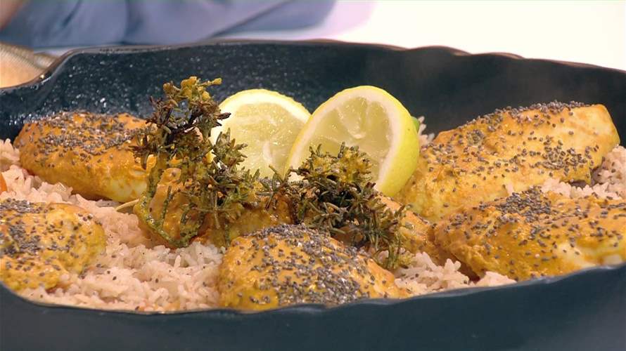 تندوري الدجاج وكيك الزعتر وجبنة الحلوم على طريقة الشيف فادي