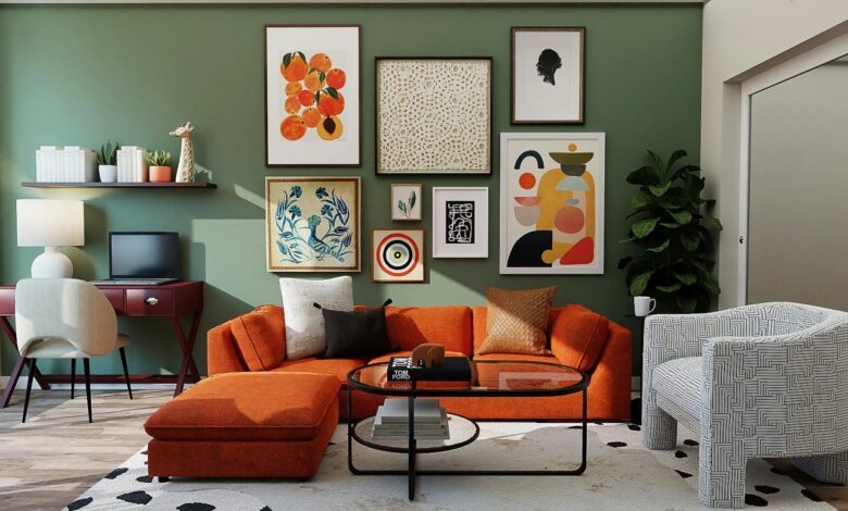 البرتقالي اليوسفي في ديكور ربيع 2026: دليلك الكامل غرفة بغرفة