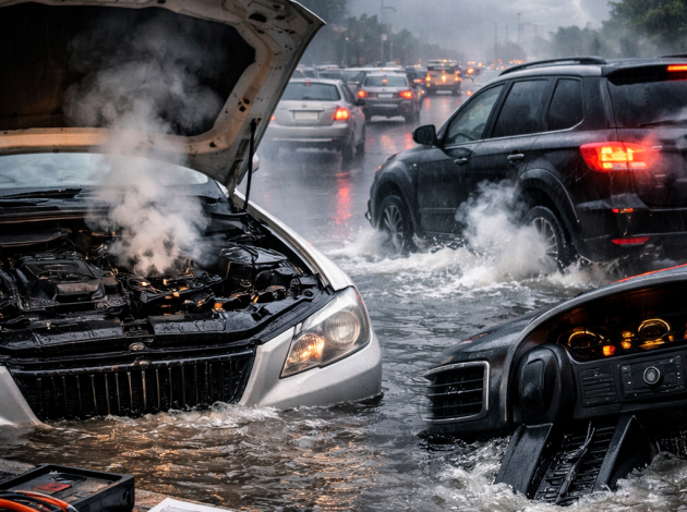 «المغامرة والاستعراض» خلال الأمطار تُغرق جيوب السائقين قبل المركبات