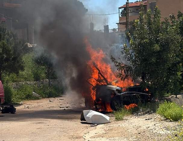 بالصورة - استهداف سيارة في يحمر الشقيف