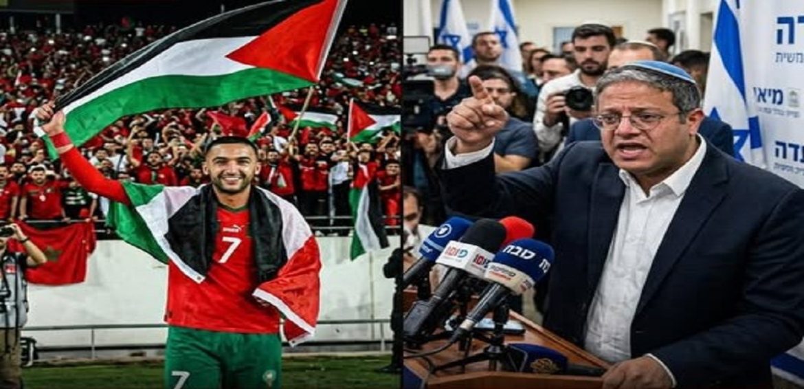 عاجل | بن غفير يهدد اللاعب المغربي حكيم زياش بعد انتقاده قانون إعدام الأسرى الفلسطينيين - صورة مميزة صورة مميزة: عاجل | بن غفير يهدد اللاعب المغربي حكيم زياش بعد انتقاده قانون إعدام الأسرى الفلسطينيين