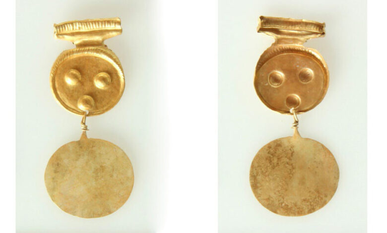 تم العثور على مجموعة مجوهرات ذهبية عمرها حوالي 4000 سنة في اليونان.