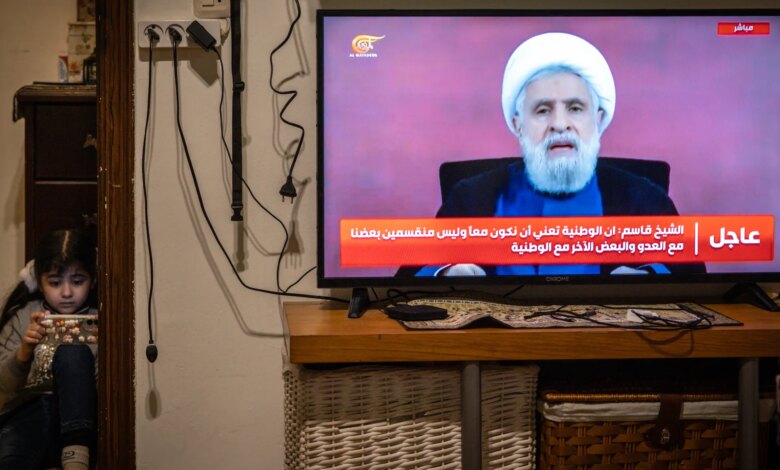 زعيم حزب الله يحث الحكومة اللبنانية على الانسحاب من المحادثات الإسرائيلية | أخبار حزب الله