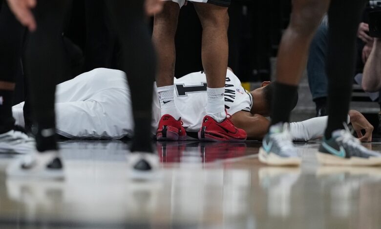 سقوط مرعب للاعب في الدور الأمريكي لكرة السلة (NBA).. فيديو