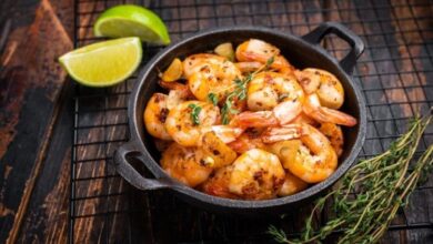 طريقة عمل بطاطس بالجمبري بالفرن - وصفات طبخ - أطباق الأسماك وثمار البحر