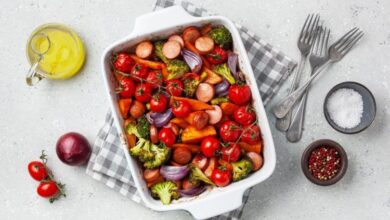 طريقة عمل طاجن خضار مشكل بزيت الزيتون - وصفات طبخ