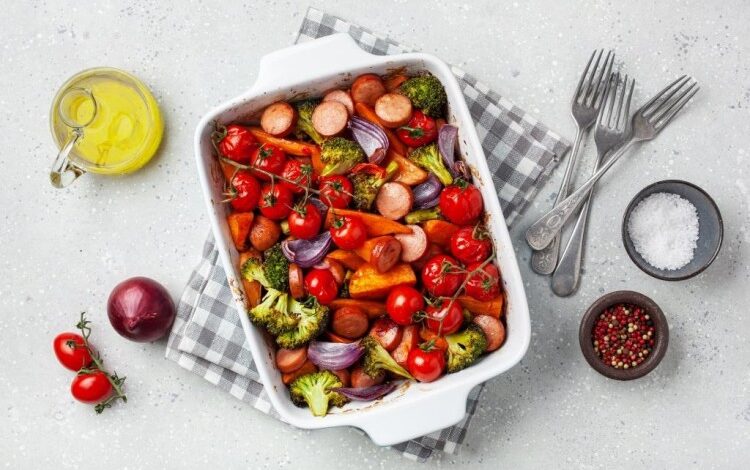 طريقة عمل طاجن خضار مشكل بزيت الزيتون - وصفات طبخ