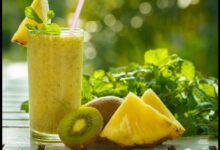 عصير الكيوي والأناناس المنعش