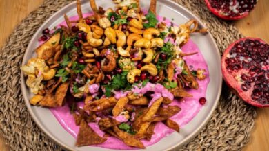 فتة القرنبيط بالشمندر بالفيديو