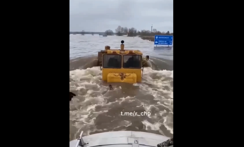فيضان نهر "أوكا" في ضواحي موسكو والطوارئ تحذر! (فيديو)