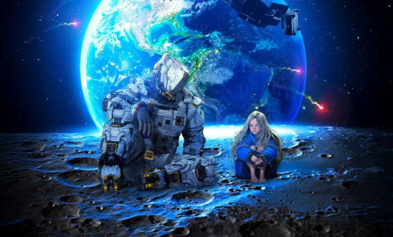 Screenshot from the sci-fi video game "Pragmata"