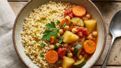 يخنة الخضار مع البرغل