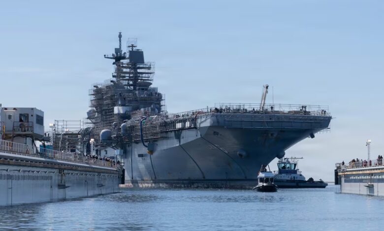 يقول فيلان إن البحرية "تدرس" إمكانية بناء سفن خارج الولايات المتحدة