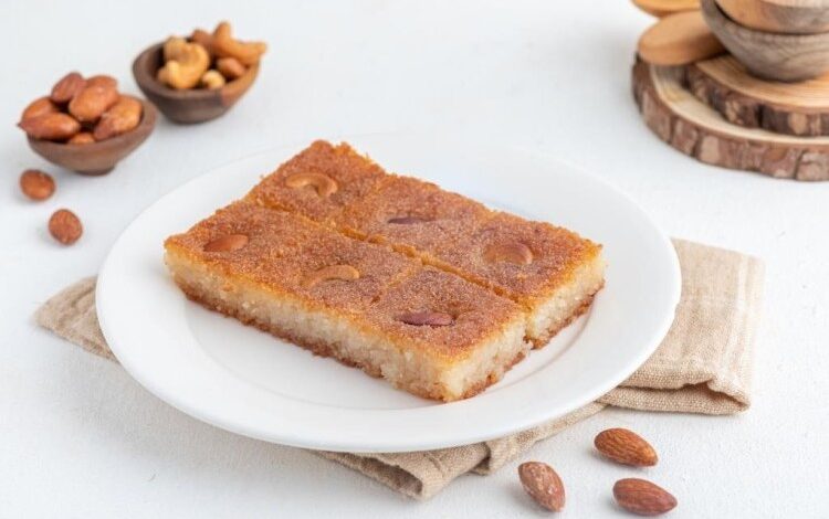 البسبوسة بالسميد والزبادي