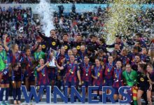 برشلونة يتوج بلقب دوري الأبطال للسيدات بفوز كاسح على ليون