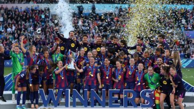 برشلونة يتوج بلقب دوري الأبطال للسيدات بفوز كاسح على ليون