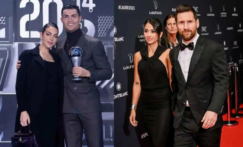 رغم المنافسة التقليدية بين رونالدو وميسي.. جورجينا تفاجئ زوجة ميسي (صورة)