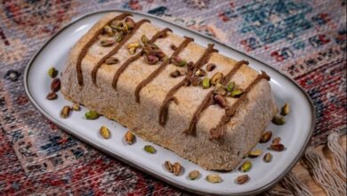 طريقة عمل حلاوة السميد الباردة بالآيس كريم بالفيديو - حلويات - حلويات باردة