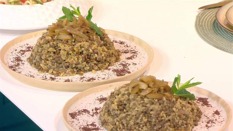 عاجل | المجدرة مع البرغل والمحمرة وعيش السرايا… نكهات لبنانية شهية في مع الشيف فادي زغيب (فيديو)
