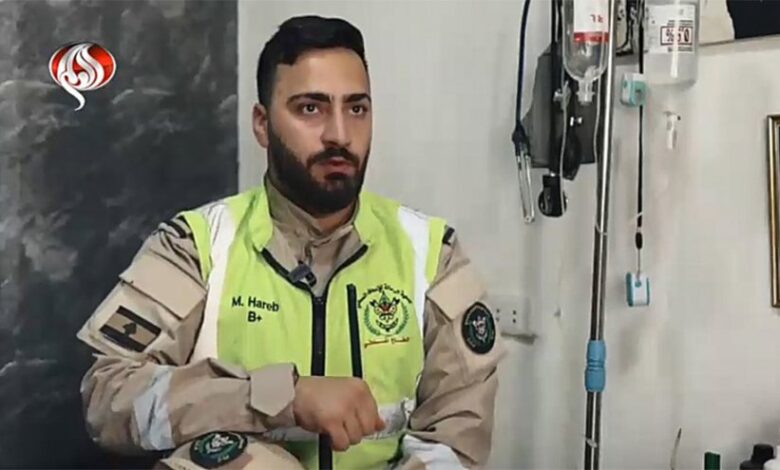 محمد حرب.. مسعف يواجه الموت لصناعة الحياة