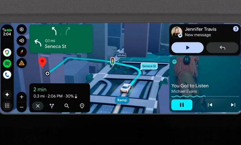 يوفر التحديث الكبير الذي تم إجراؤه على Android Auto لعام 2026 خرائط غامرة وفيديو عالي الدقة على YouTube