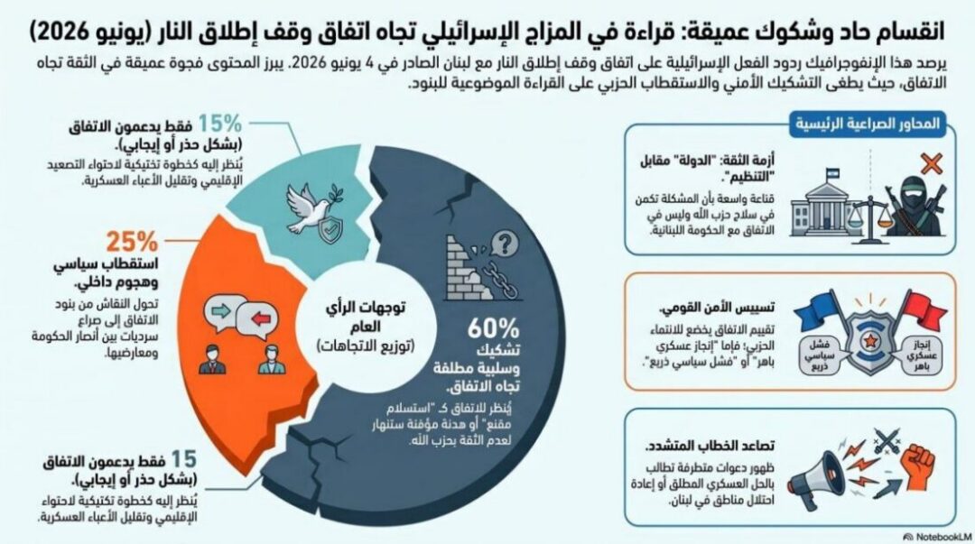 عاجل | إنقسام حاد وشكوك عميقة: قراءة في المزاج العام الاسرائيلي اتجاه وقف اطلاق النار - صورة مميزة صورة مميزة: عاجل | إنقسام حاد وشكوك عميقة: قراءة في المزاج العام الاسرائيلي اتجاه وقف اطلاق النار