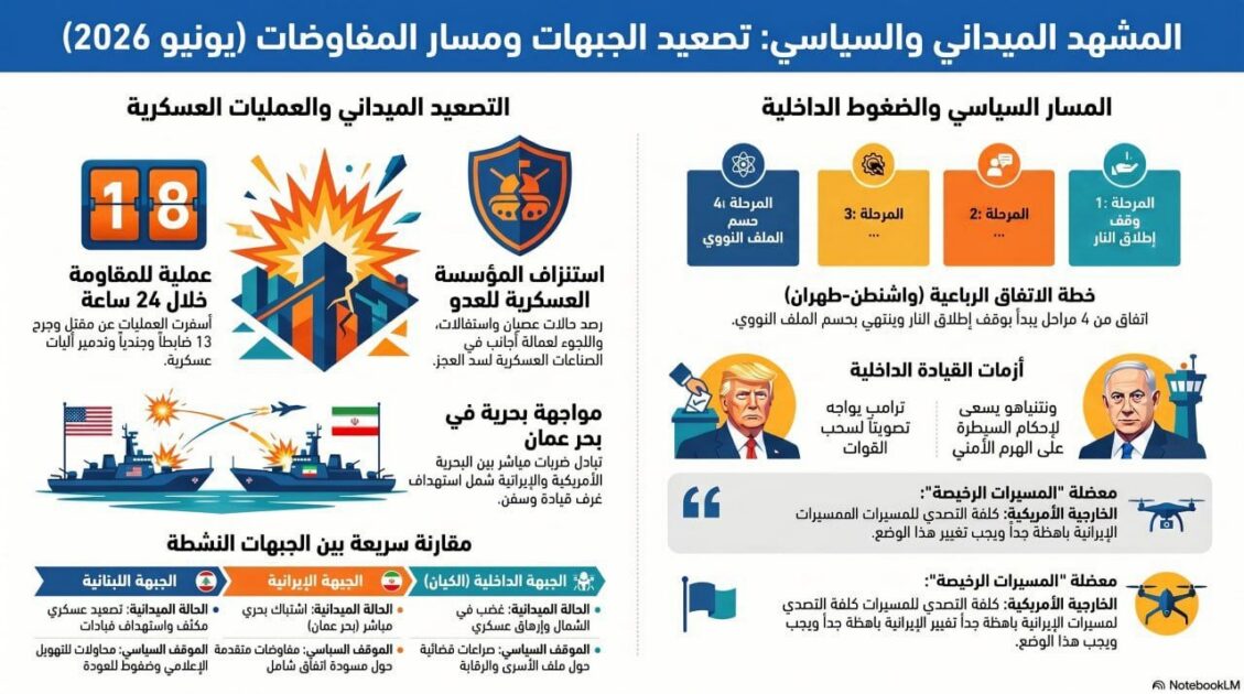 عاجل | المشهد الميداني والسياسي: تصعيد الجبهات ومسار المفاوضات - صورة مميزة صورة مميزة: عاجل | المشهد الميداني والسياسي: تصعيد الجبهات ومسار المفاوضات
