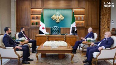 الرئيس السوري أحمد الشرع استقبل رئيس مجلس الوزراء اللبناني السابق نجيب ميقاتي في قصر الشعب بدمشق (📷 صورة)