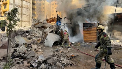 الضاحية الجنوبية بعد احدى جولات القصف الاسرائيلي المعادي