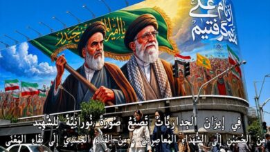 عاجل | في إيران الجدارياتُ تصنع صورةً نورانيةً للشهيد