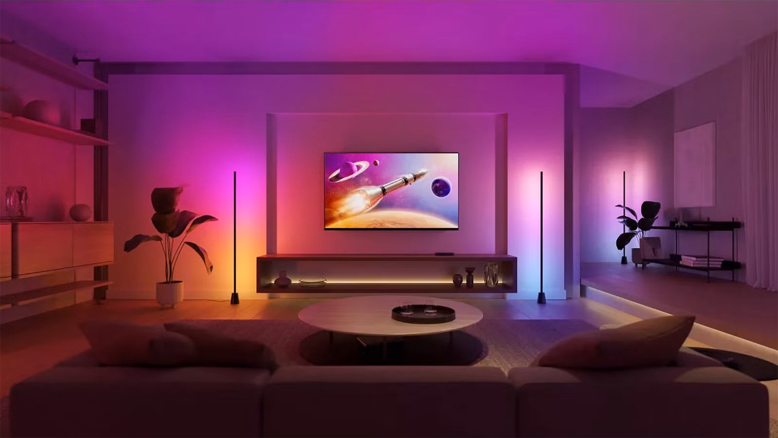 عاجل | مصباح طاولة اللعب ومصباح الأرضية من Philips Hue: يتزامنان مع التلفزيون لإضاءة غامرة - صورة مميزة صورة مميزة: عاجل | مصباح طاولة اللعب ومصباح الأرضية من Philips Hue: يتزامنان مع التلفزيون لإضاءة غامرة