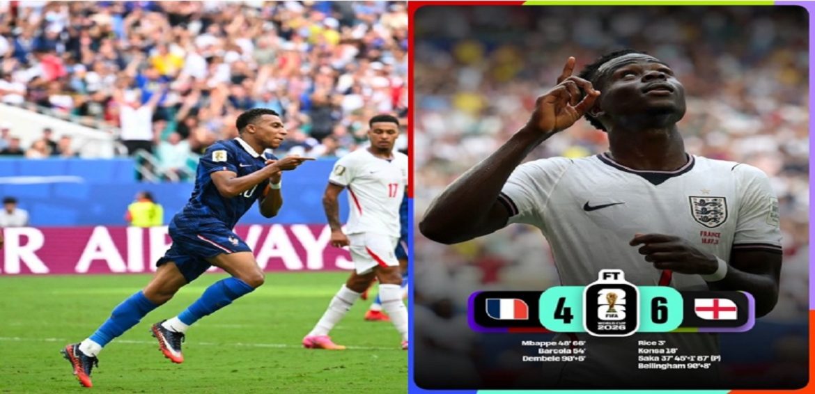 عاجل | أكثر مباريات مونديال 2026 جنونًا.. إنجلترا تحسم المركز الثالث بانتصار مثير 6-4 على فرنسا - صورة مميزة صورة مميزة: عاجل | أكثر مباريات مونديال 2026 جنونًا.. إنجلترا تحسم المركز الثالث بانتصار مثير 6-4 على فرنسا