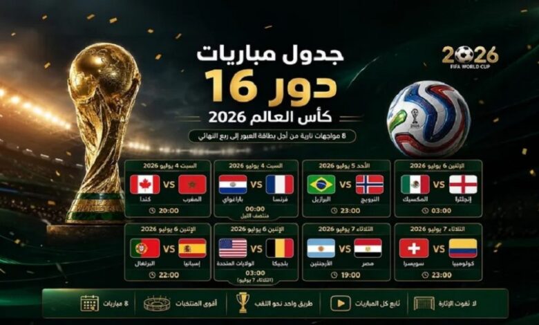 الحلم العربي والأمريكي يتواصل.. 8 مواجهات نارية في دور الـ16 بكأس العالم 2026