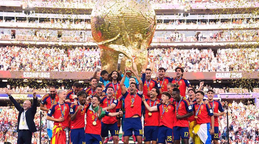 عاجل | سفارة إيران في مدريد تهنئ إسبانيا بفوزها بكأس العالم 2026 - صورة مميزة صورة مميزة: عاجل | سفارة إيران في مدريد تهنئ إسبانيا بفوزها بكأس العالم 2026