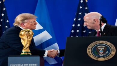 عاجل | احتجاجات ضد ترامب وإنفانتينو وهتافات لفلسطين ورسائل سياسية في نهائي كأس العالم 2026