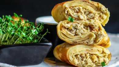 عاجل | طريقة عمل كريب مالح بالدجاج والفطر – المقبلات – وصفات طبخ