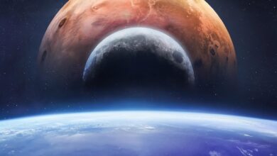 Mars Moon Earth
