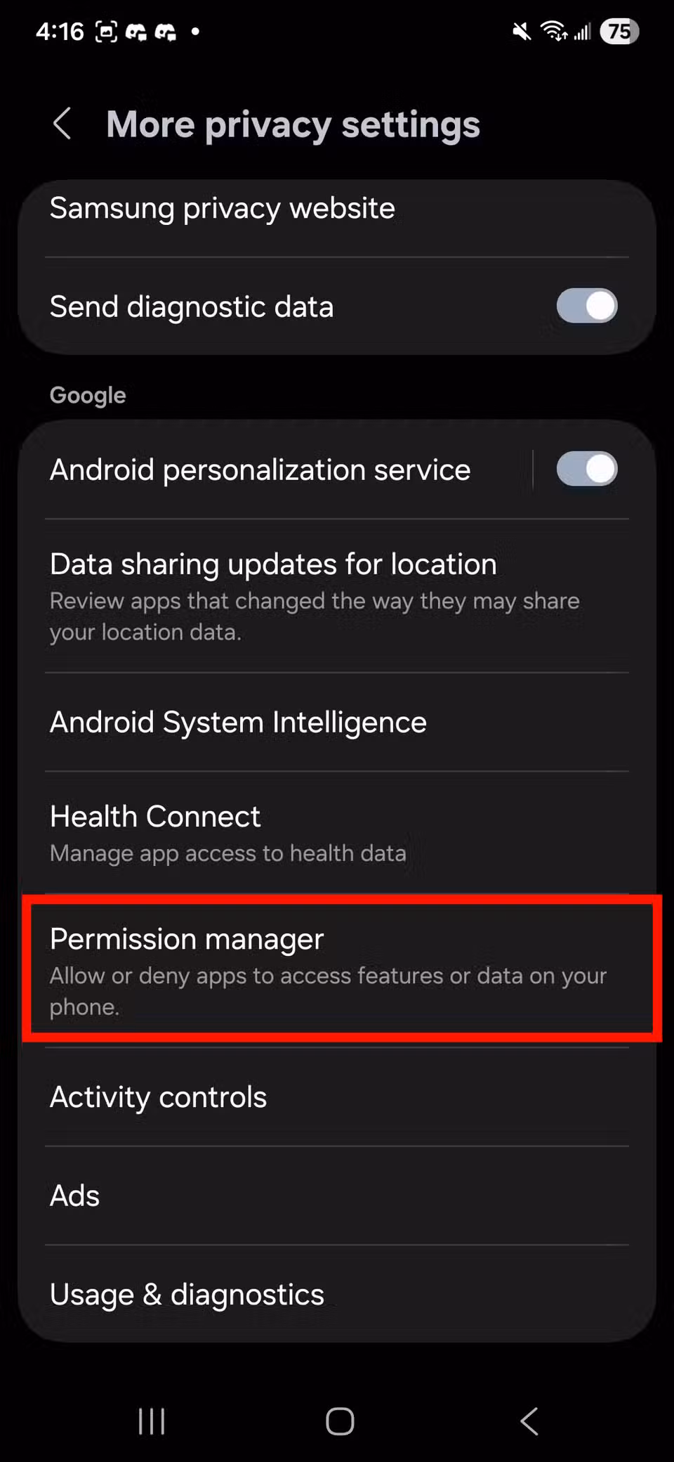 لقد قمت بتعطيل الوصول إلى موقع Android في الخلفية للتطبيقات