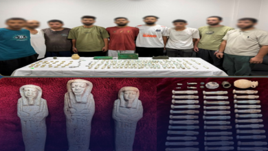 الأمن المصري يضبط كنزا أثريا بحوزة مواطنين